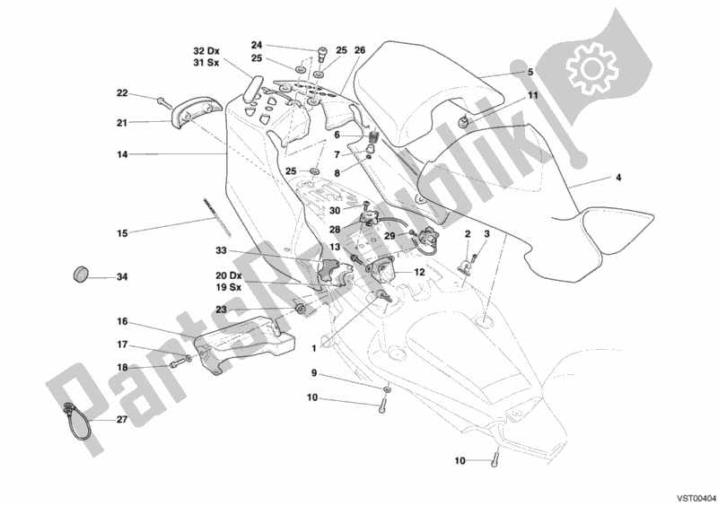 All parts for the Seat of the Ducati Multistrada 1000 S 2006